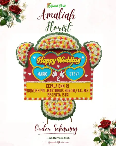Papan Bunga Pernikahan Sidajaya